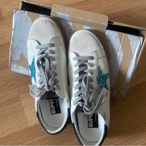Golden Goose Super Star Glitter Sneakers, size EU 42, with box, worn once - Picture 3 of 9